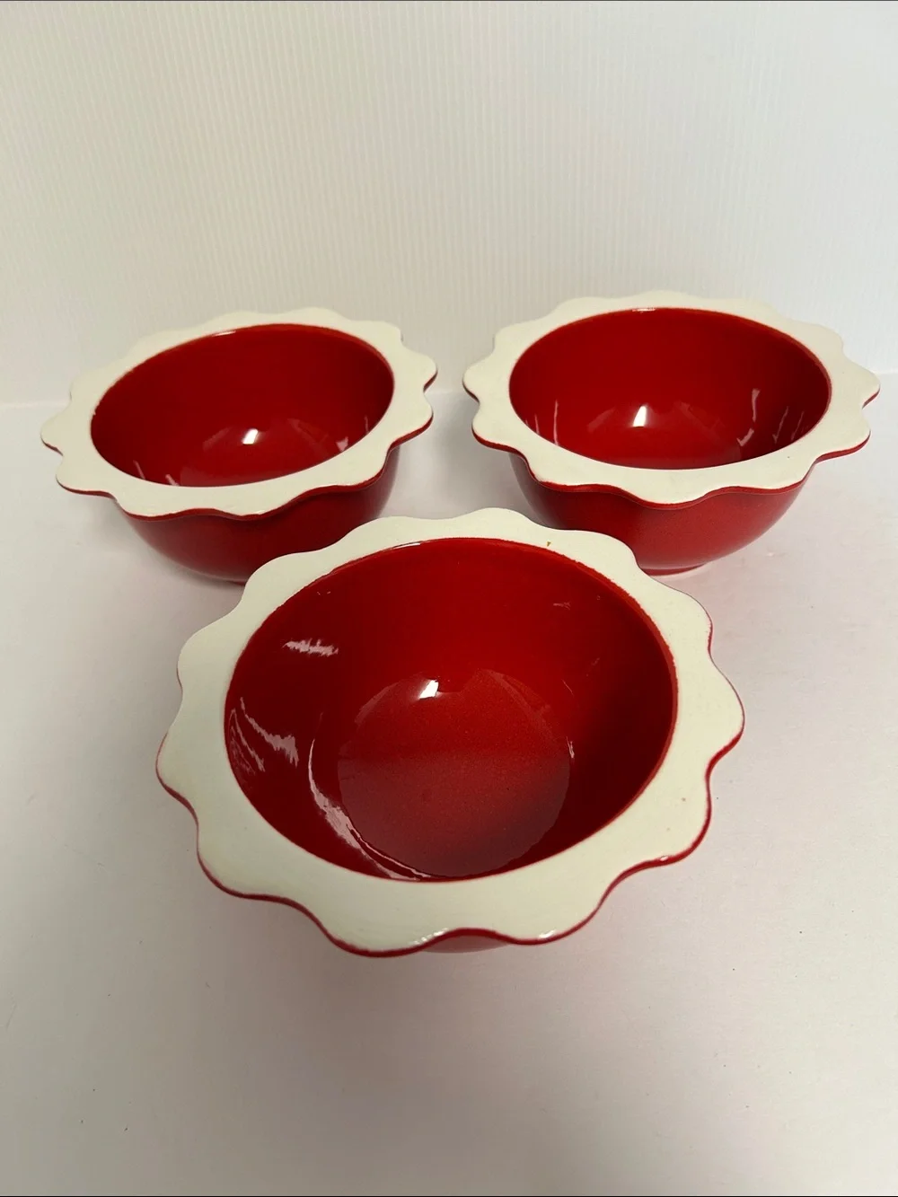 Crate & Barrel Made in Italy 90s 2000s Ceramiche Alfa Set of 6 Dessert Bowls